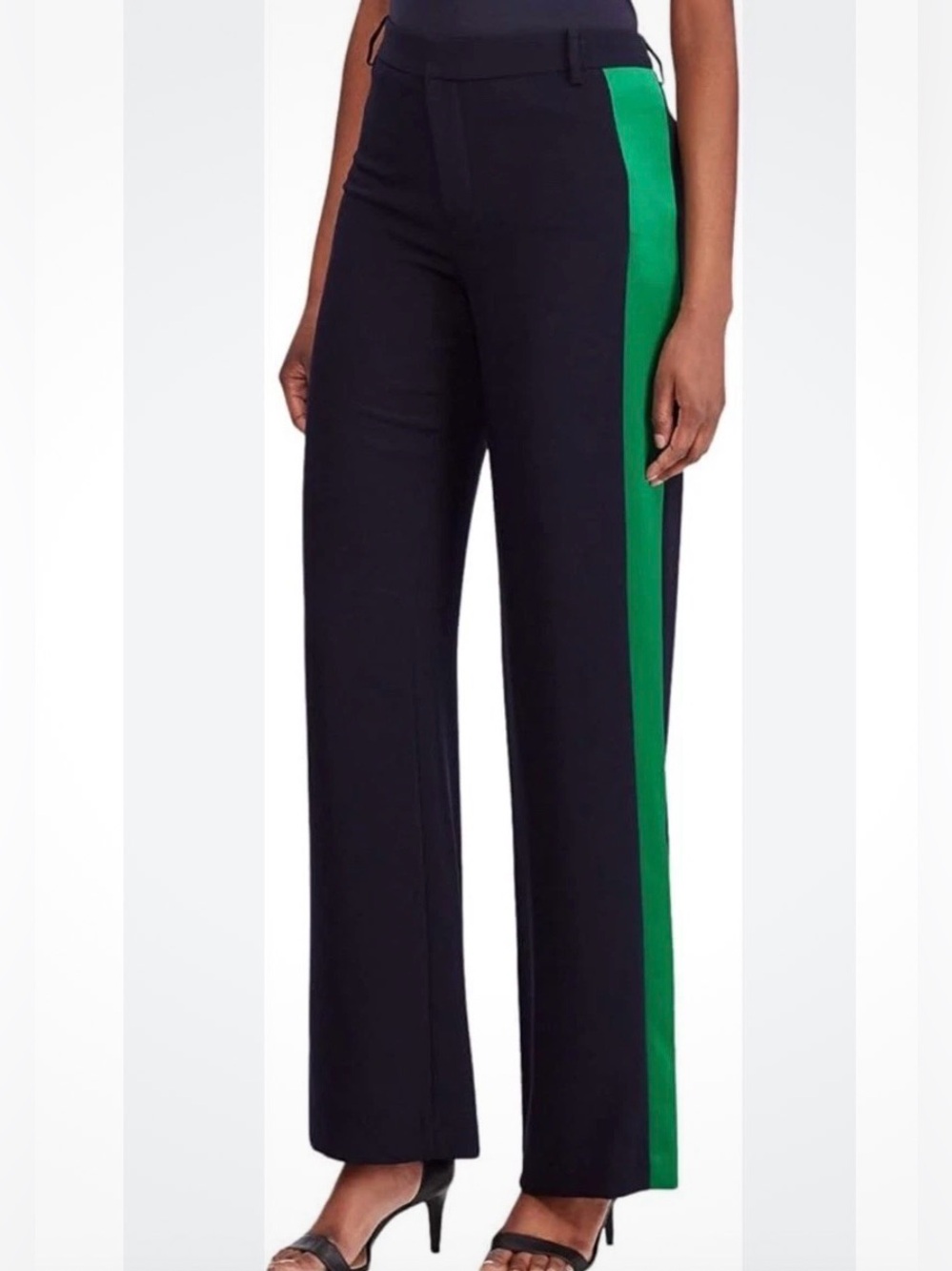 Lauren Ralph Lauren Women’s Varsity Trouser/Pants Wide Leg Navy Green Sz 6 NWT